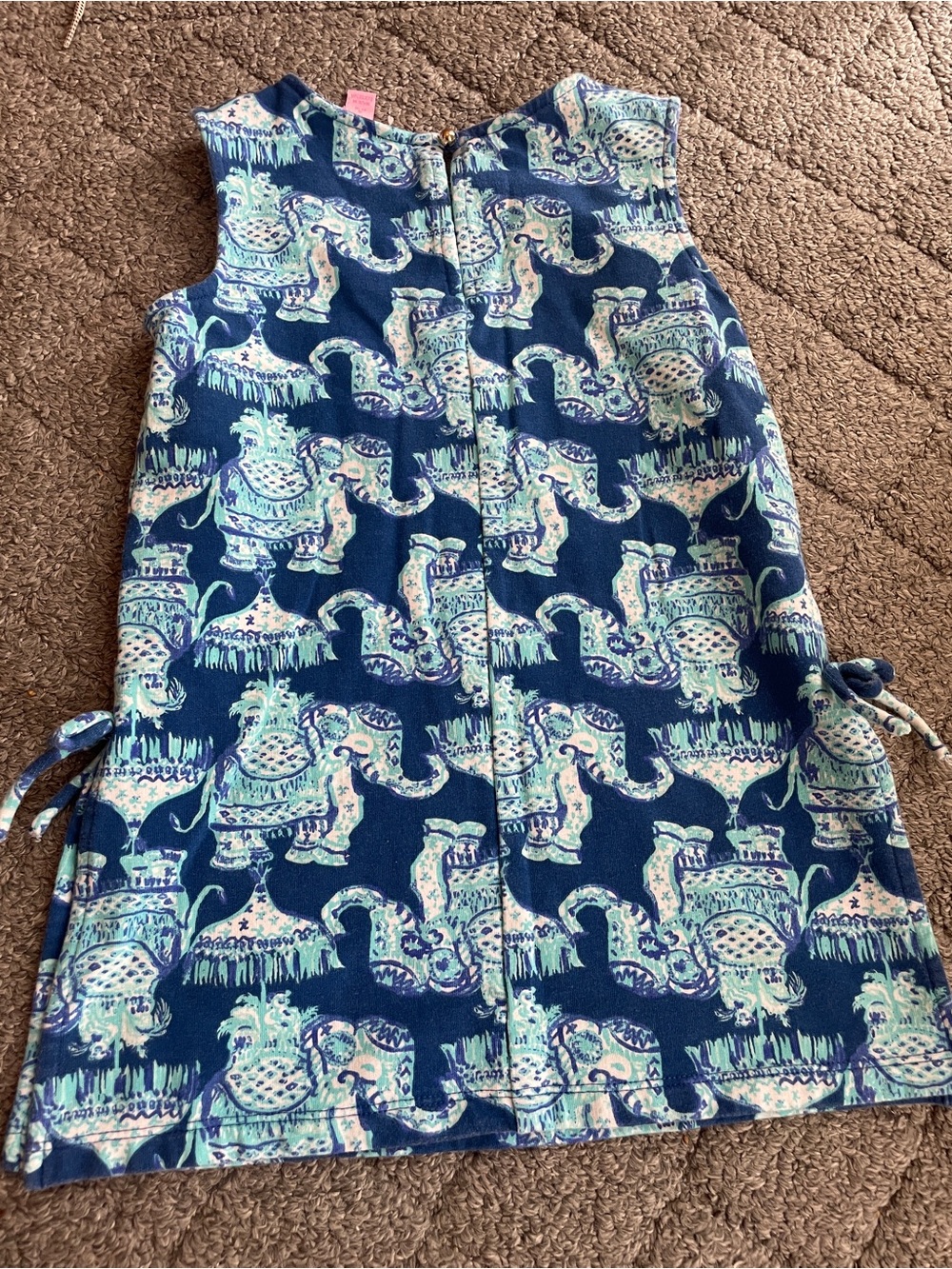 Lilly Pulitzer Navy Blue Elephant Print Girls Dress & matching set for mom
